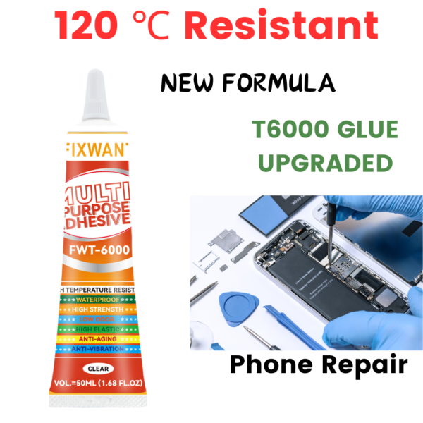 FIXWANT FWT-6000 120℃ Resistant Multi-purpose Cellphone Repair Glue 50ML