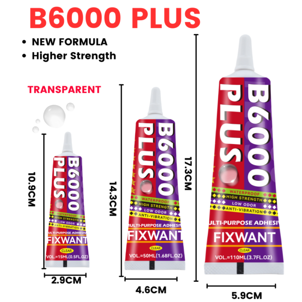 FIXWANT B6000 Plus Glue (Clear)-15ML/50ml/110ml