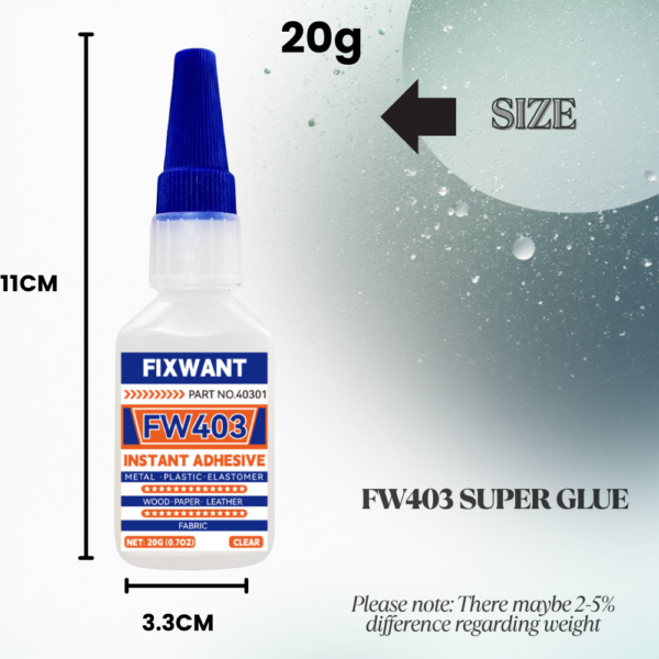 FIXWANT FW403 Ultra-Low Whitening Instant Adhesive 20g